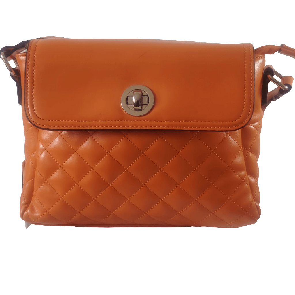 Klassische Umhängetasche mit Rautensteppung – in Gelb, Orange oder Blau