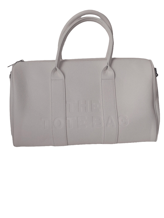 Weekender / Tote Bag Damen – Weiß, große Handtasche mit Strukturleder-Optik