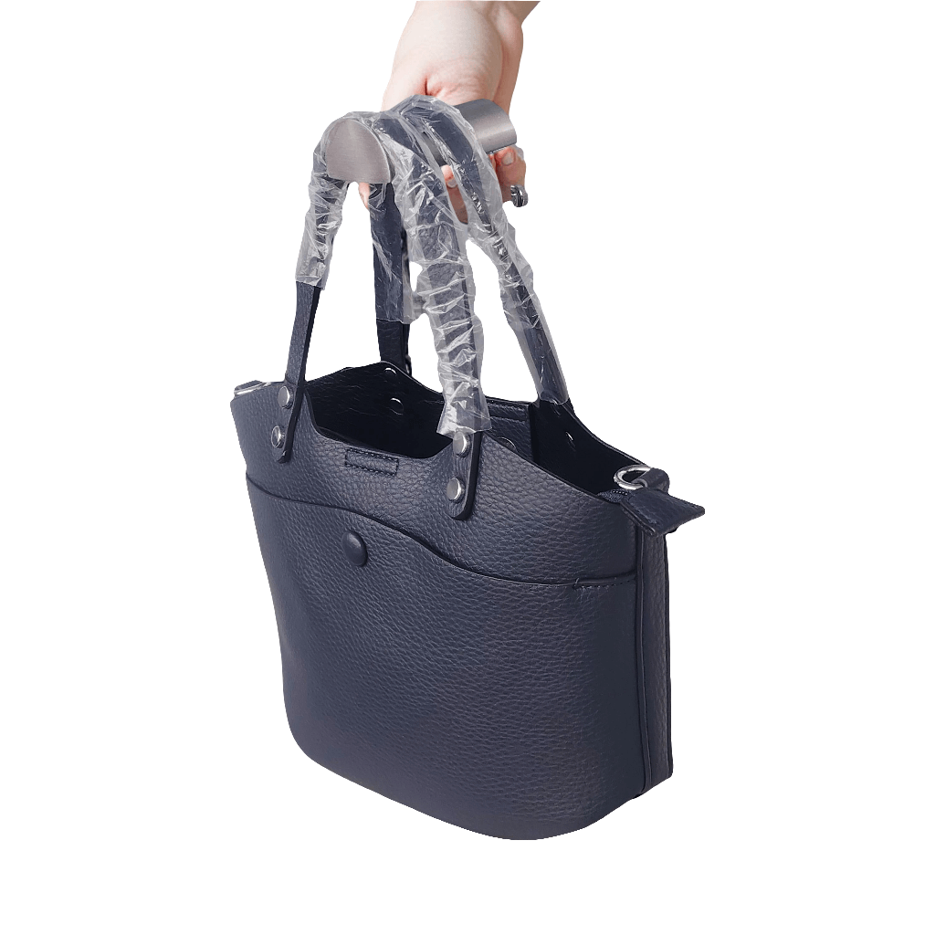 Kompakte Damen Handtasche – Weiß, Beige,Blau, Rosa, Schwarz, Mintgrün & Marineblau