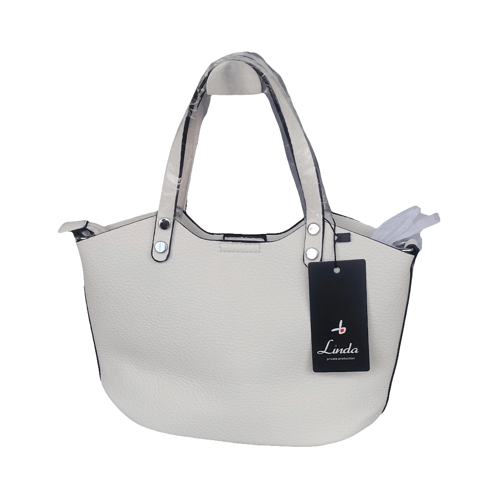 Kompakte Damen Handtasche – Weiß, Beige,Blau, Rosa, Schwarz, Mintgrün & Marineblau