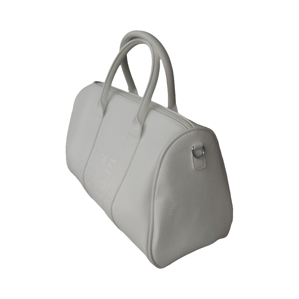 Weekender / Tote Bag Damen – Weiß, große Handtasche mit Strukturleder-Optik