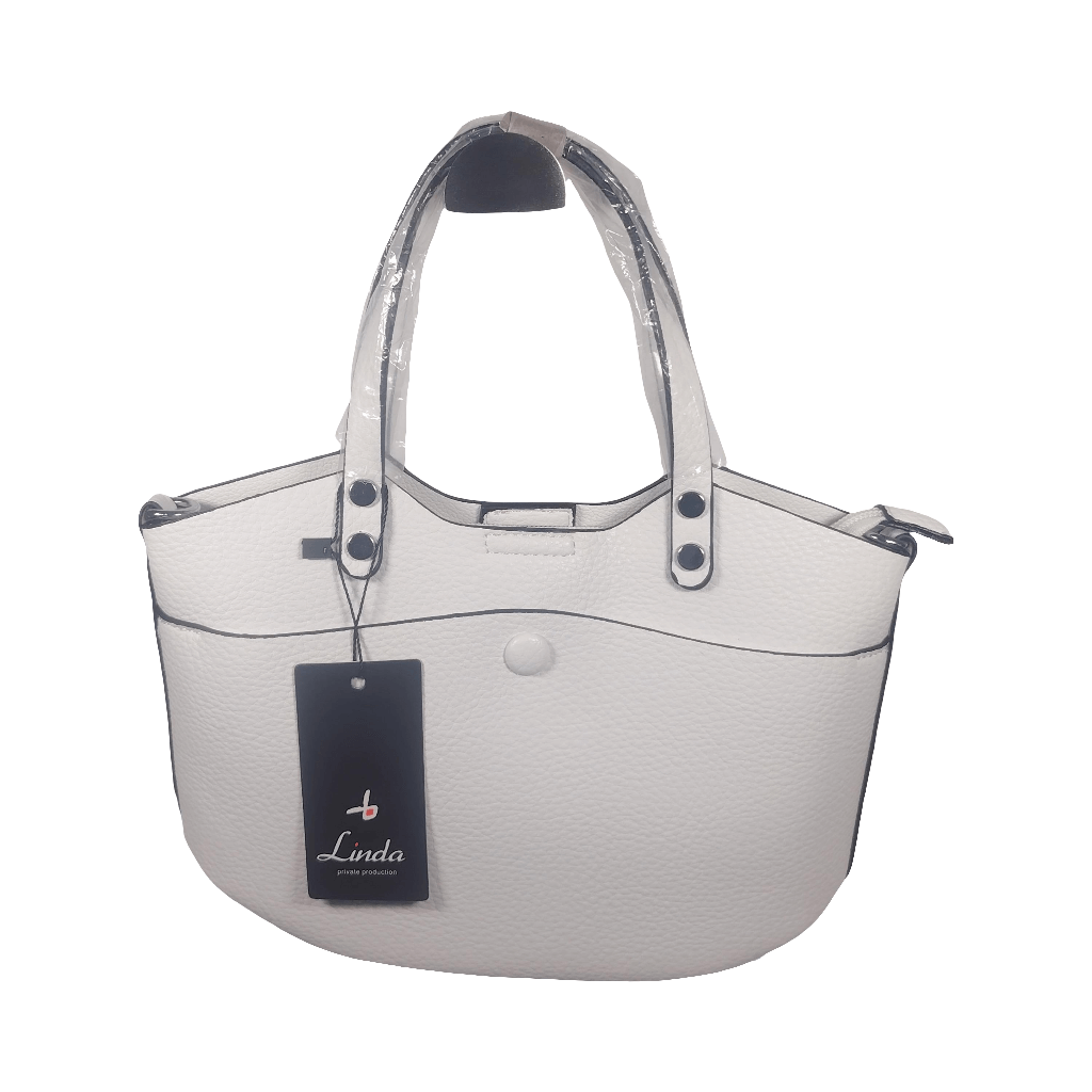 Kompakte Damen Handtasche – Weiß, Beige,Blau, Rosa, Schwarz, Mintgrün & Marineblau