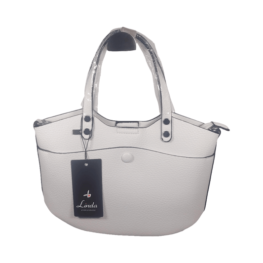 Kompakte Damen Handtasche – Weiß, Beige,Blau, Rosa, Schwarz, Mintgrün & Marineblau