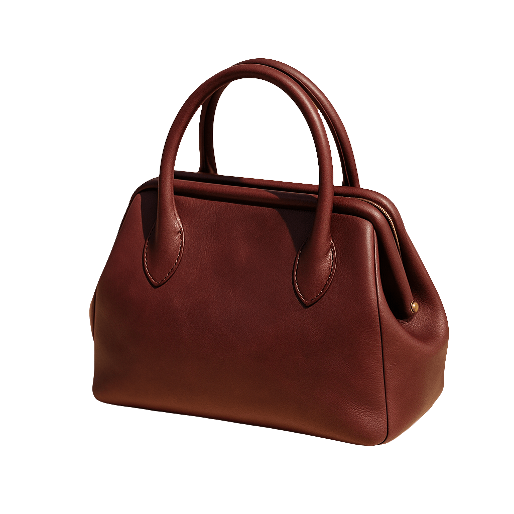 Elegante Damen Handtasche, erhältlich in Braun und Bordeaux