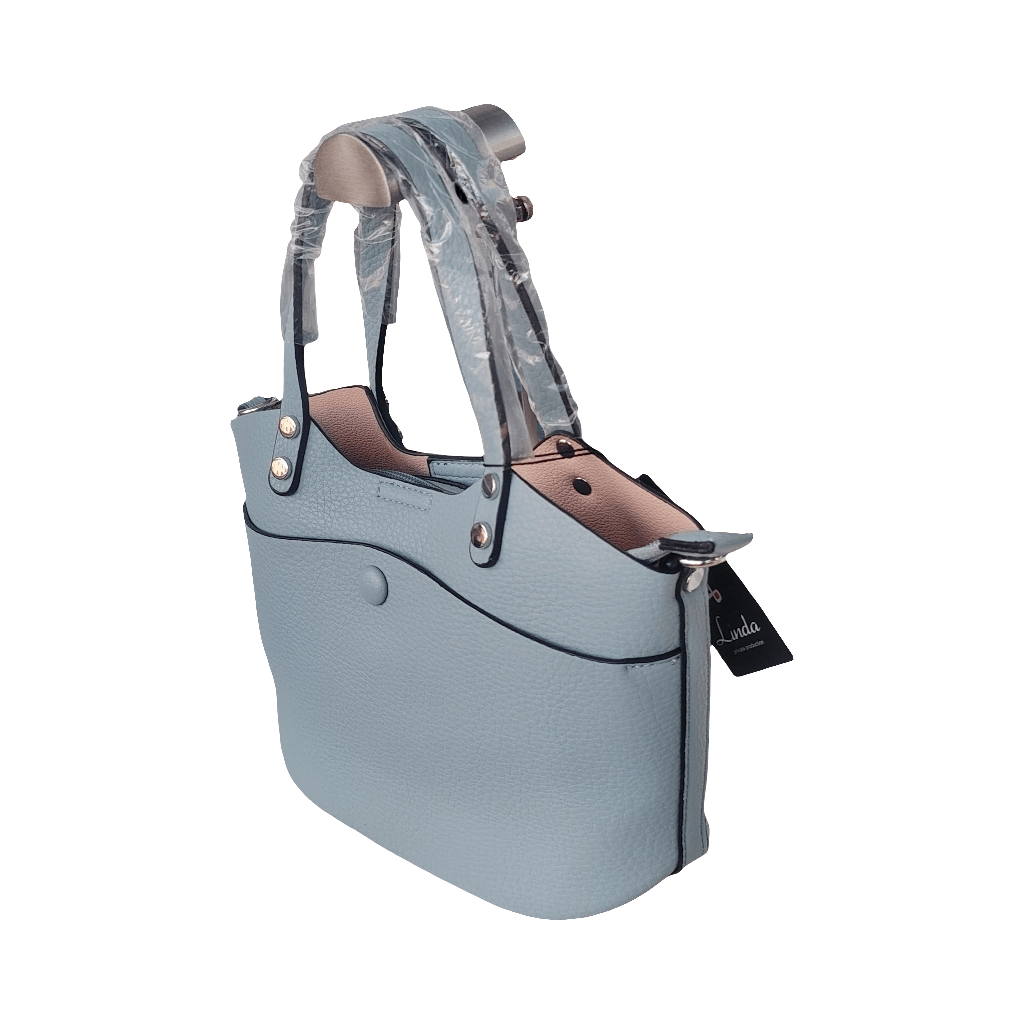 Kompakte Damen Handtasche – Weiß, Beige,Blau, Rosa, Schwarz, Mintgrün & Marineblau