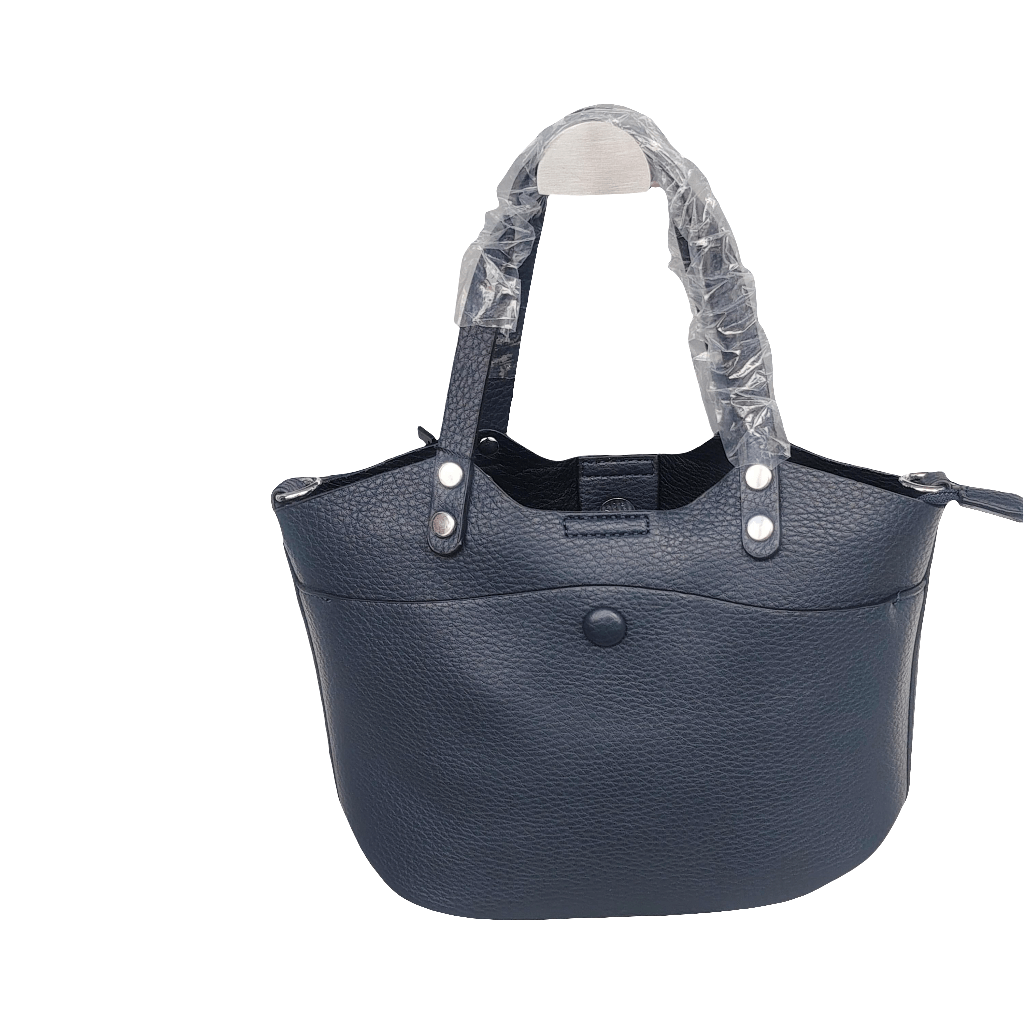 Kompakte Damen Handtasche – Weiß, Beige,Blau, Rosa, Schwarz, Mintgrün & Marineblau