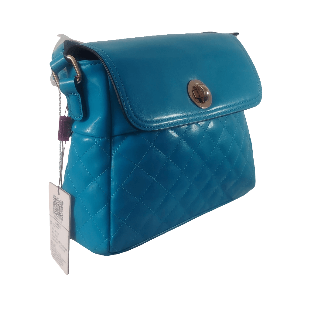 Klassische Umhängetasche mit Rautensteppung – in Gelb, Orange oder Blau