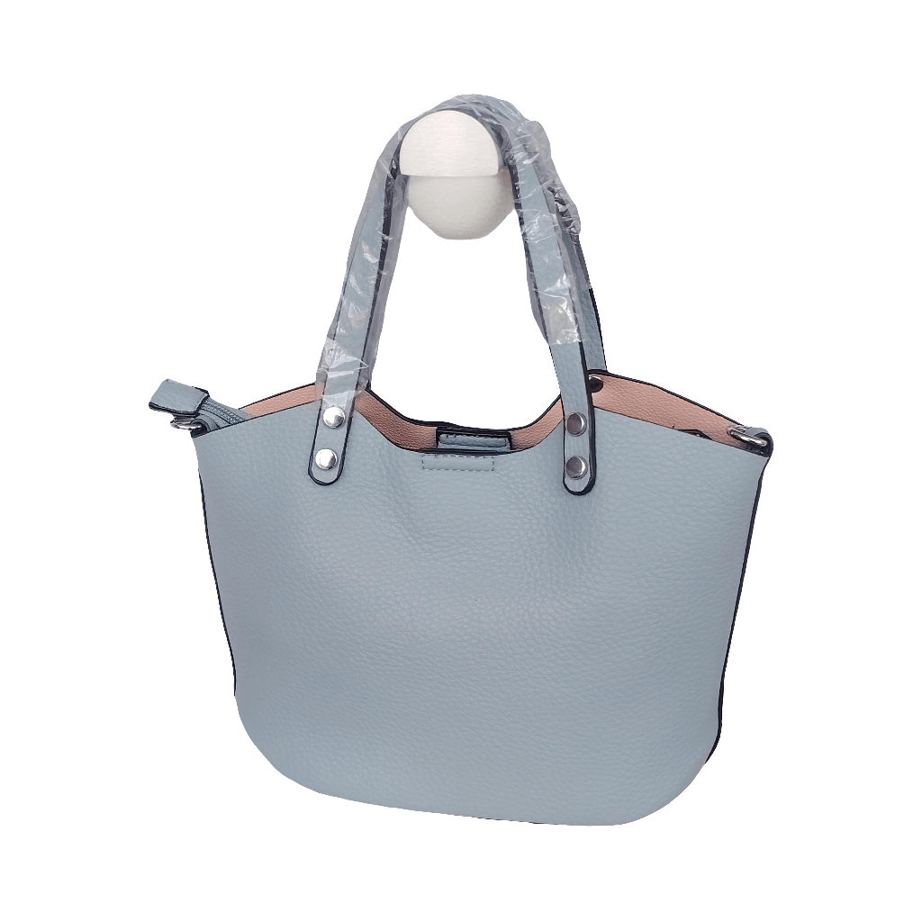 Kompakte Damen Handtasche – Weiß, Beige,Blau, Rosa, Schwarz, Mintgrün & Marineblau
