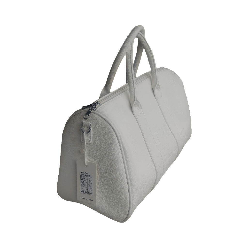 Weekender / Tote Bag Damen – Weiß, große Handtasche mit Strukturleder-Optik