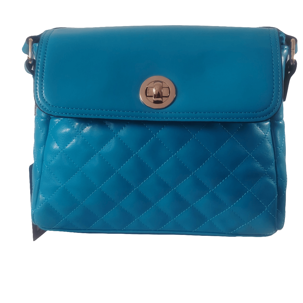 Klassische Umhängetasche mit Rautensteppung – in Gelb, Orange oder Blau