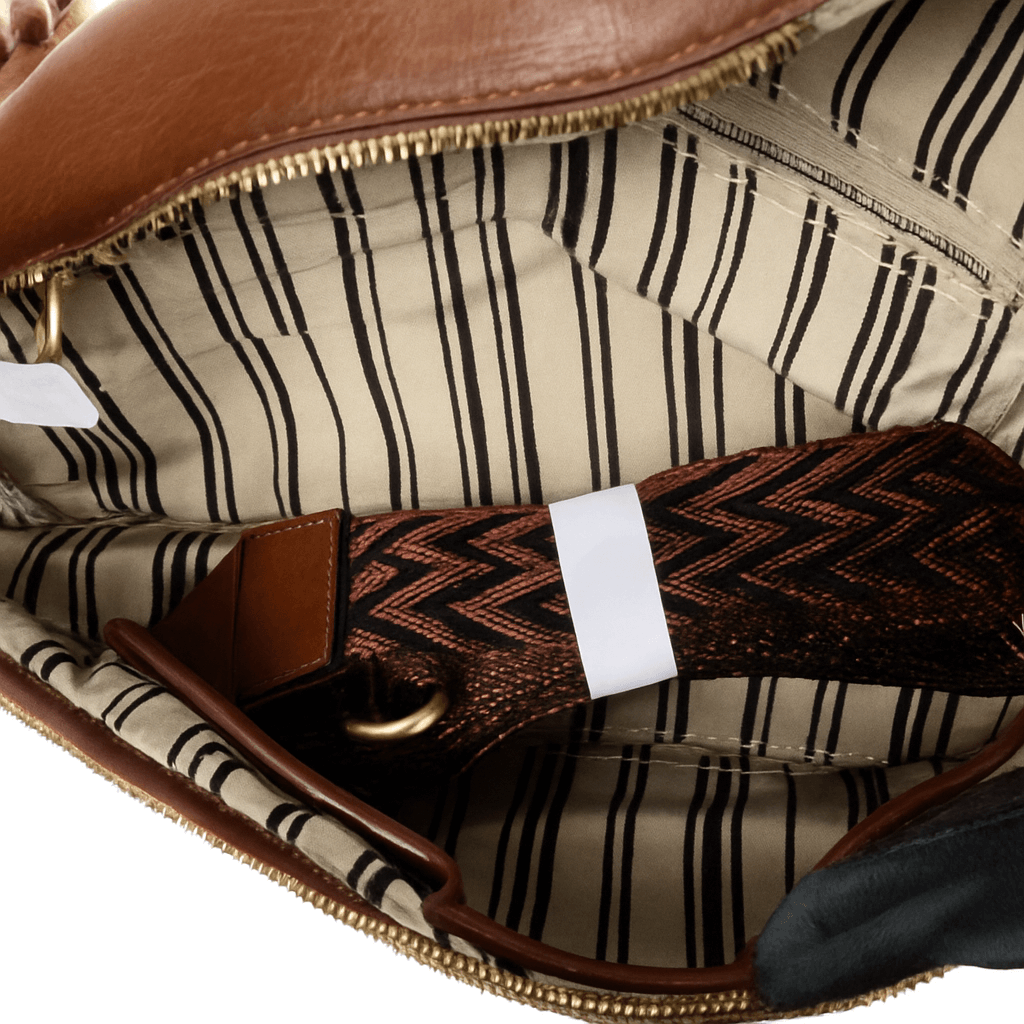 Umhängetasche Damen, Lederoptik mit breitem gemustertem Riemen, mehrere Farben