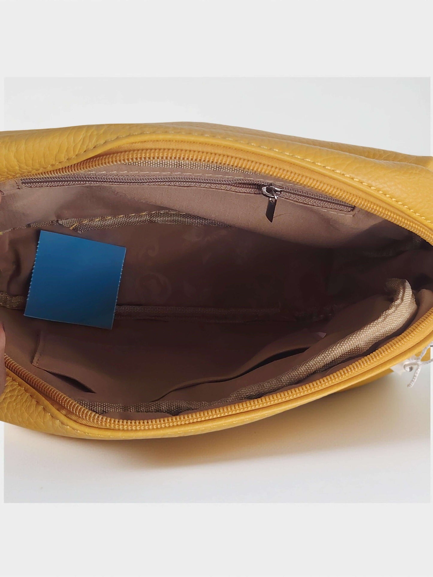 Damen Schultertasche mit Kettenhenkel – Gelb, Braun, Hellblau, Schwarz & Rot