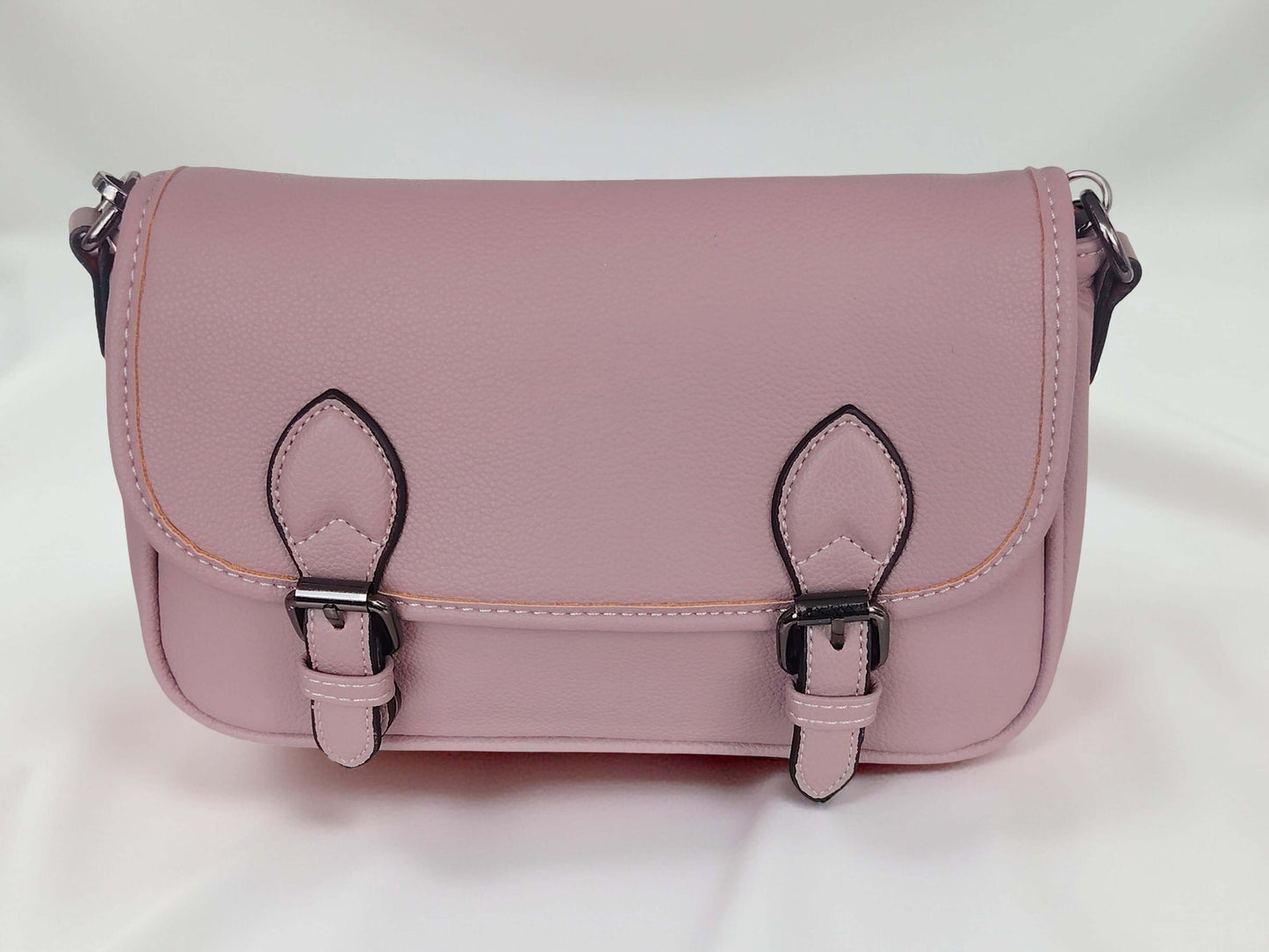 Satchel Crossbody Handtasche – Schwarz, Rosa & Rot