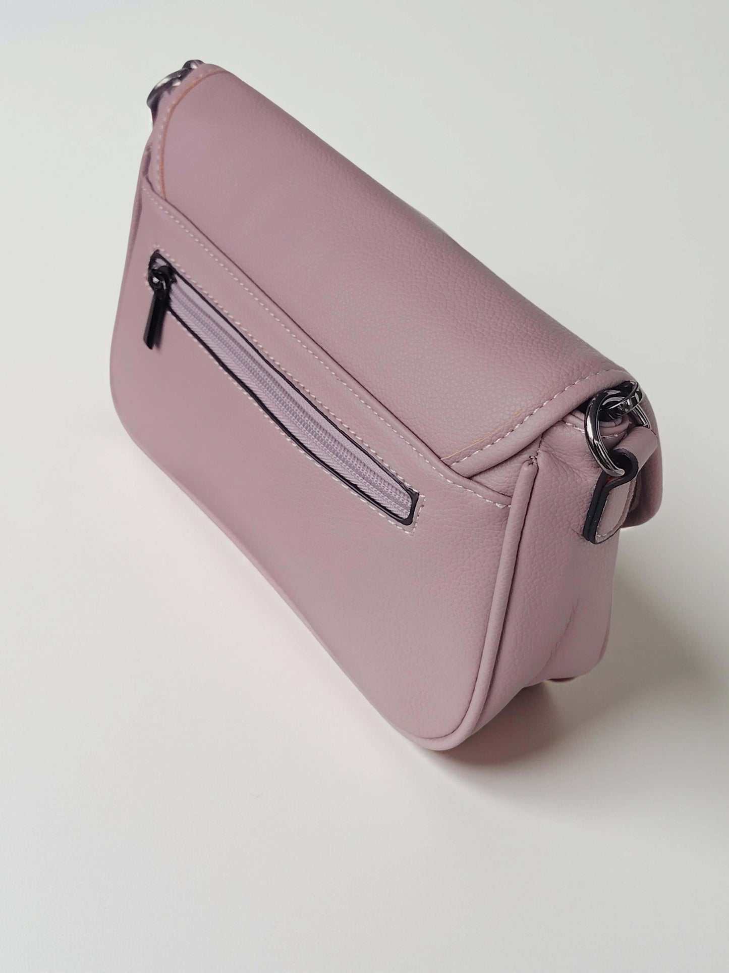 Satchel Crossbody Handtasche – Schwarz, Rosa & Rot