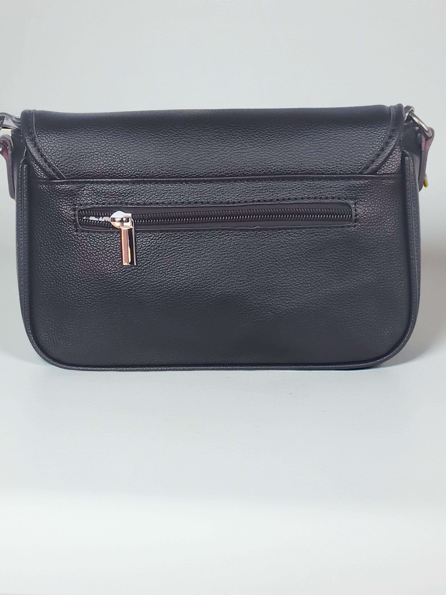 Satchel Crossbody Handtasche – Schwarz, Rosa & Rot