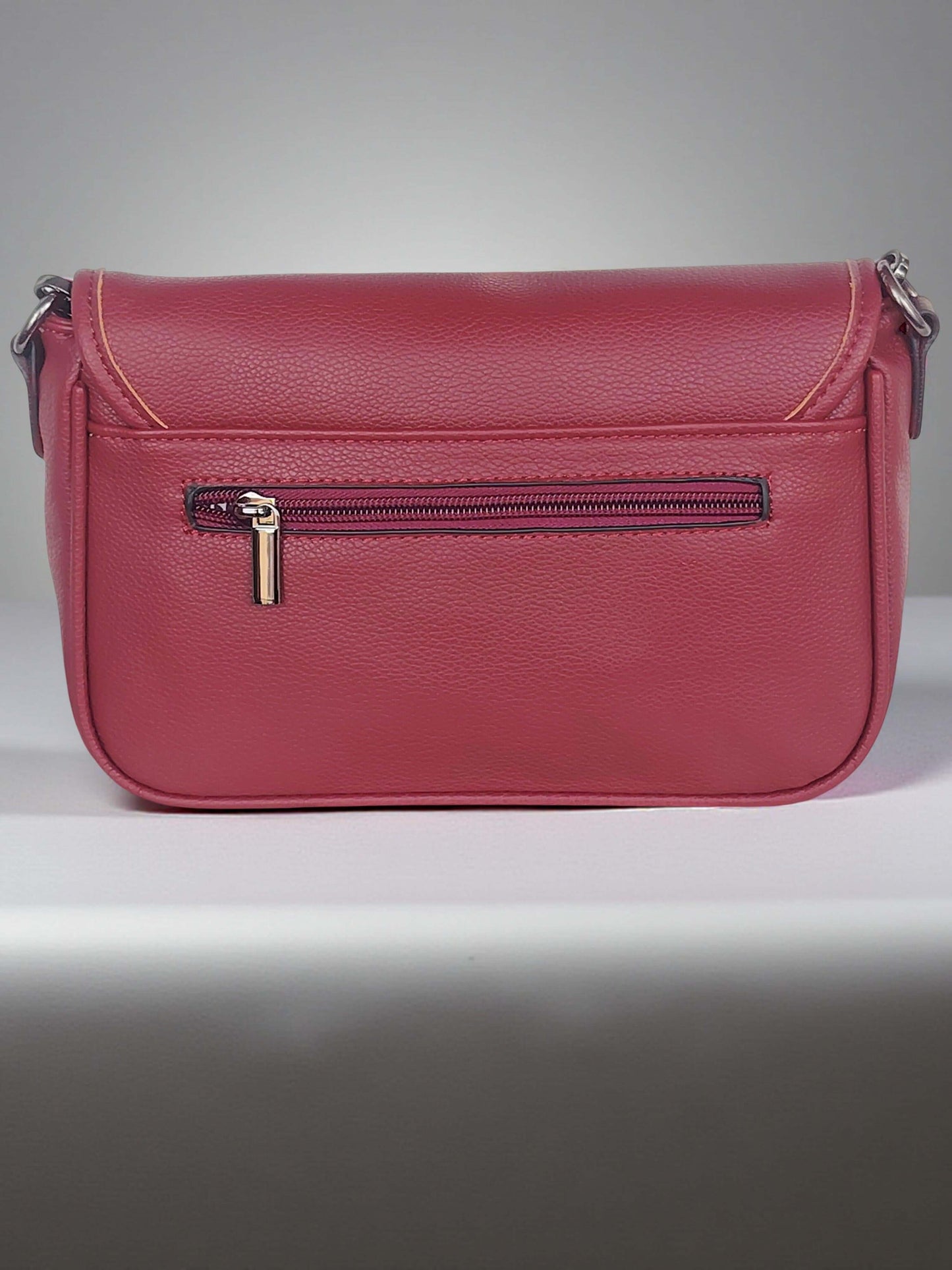 Satchel Crossbody Handtasche – Schwarz, Rosa & Rot