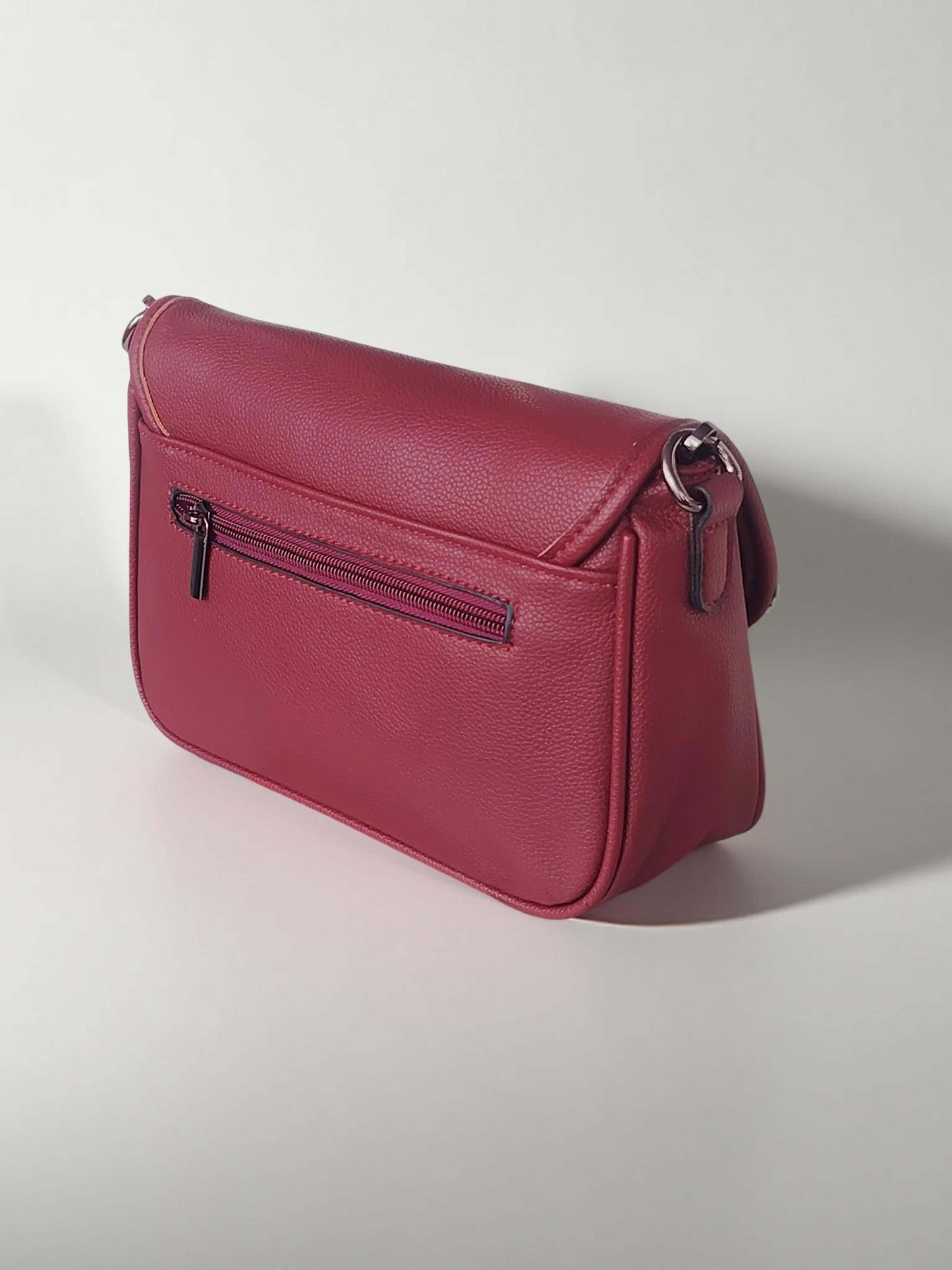 Satchel Crossbody Handtasche – Schwarz, Rosa & Rot