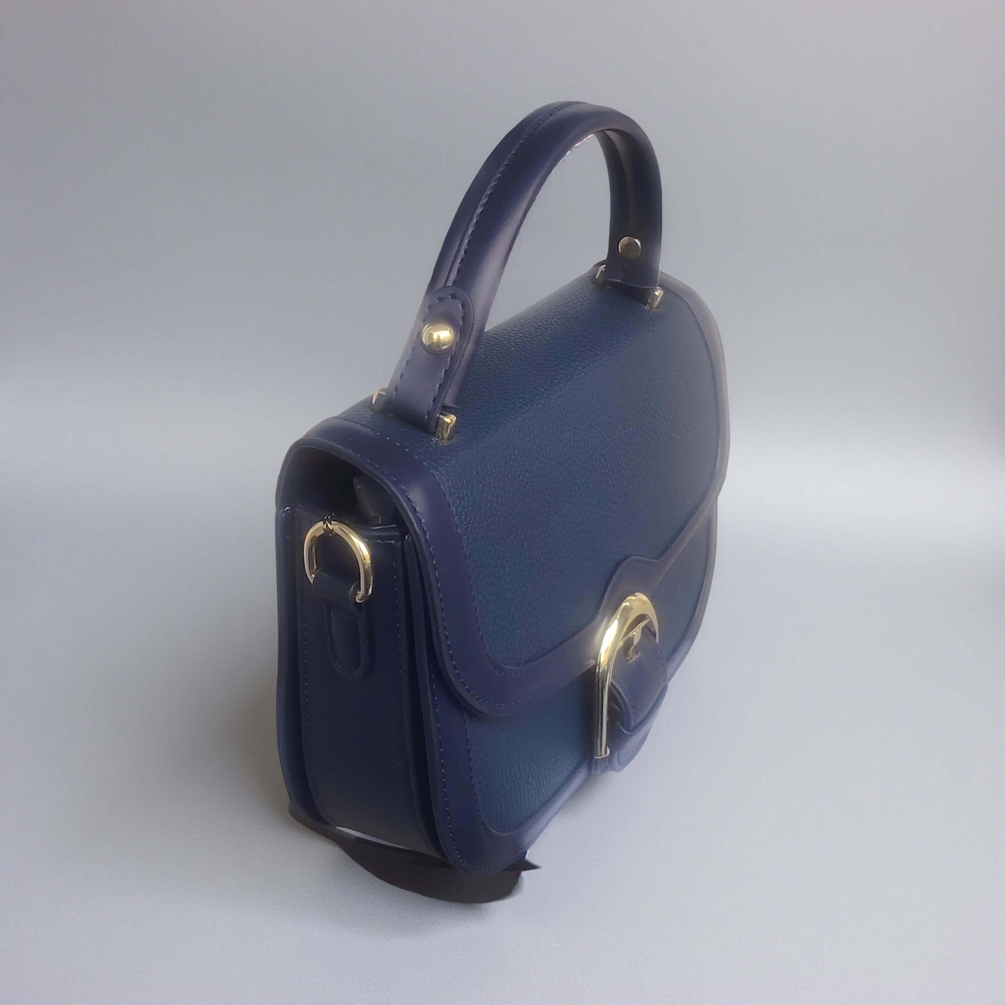 Elegante Umhängetasche mit goldener Schnalle – in Grün, Blau, Bordeaux, Cognac & Beige