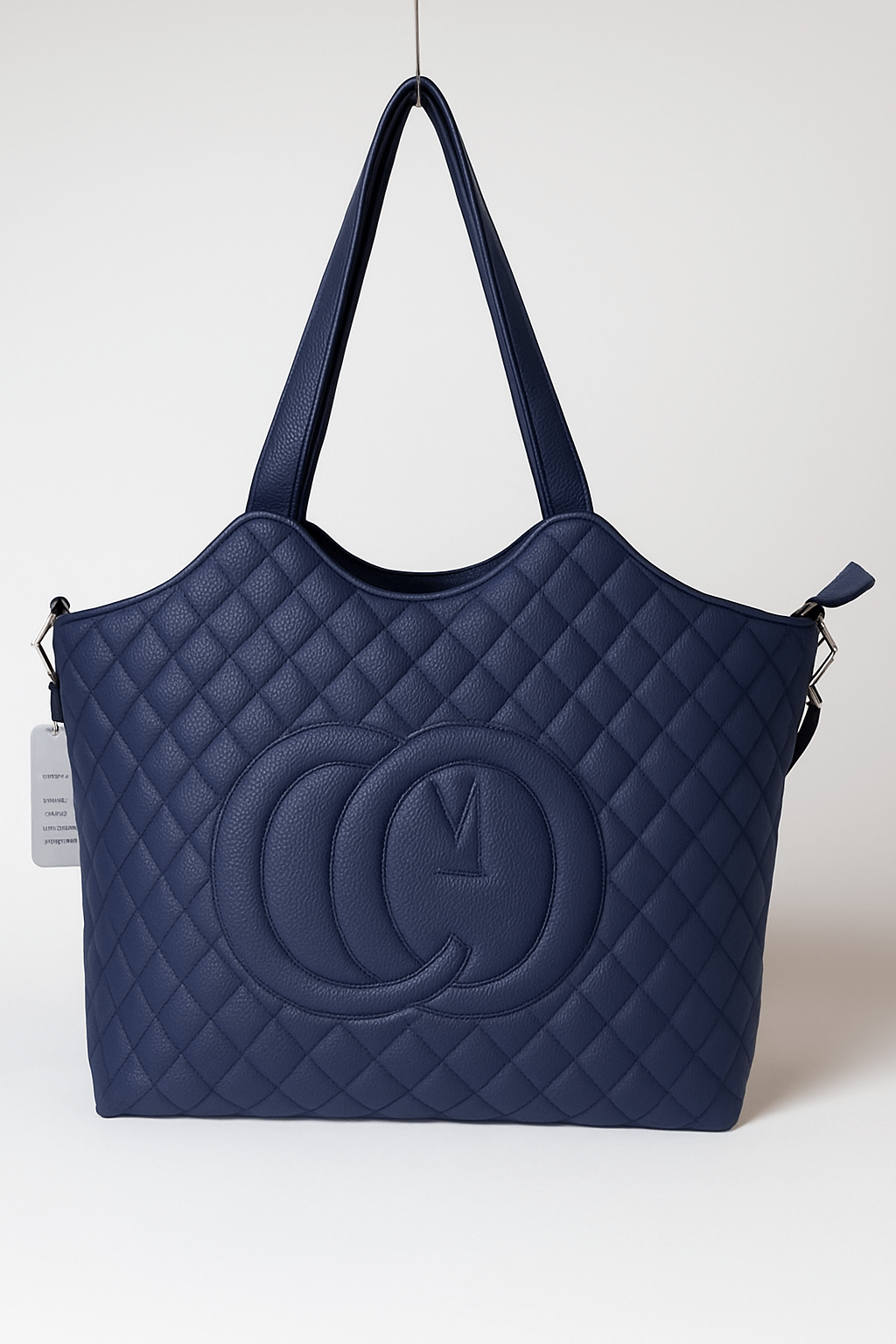 Gestepptes Damen Shopper Tote – Rot & Blau