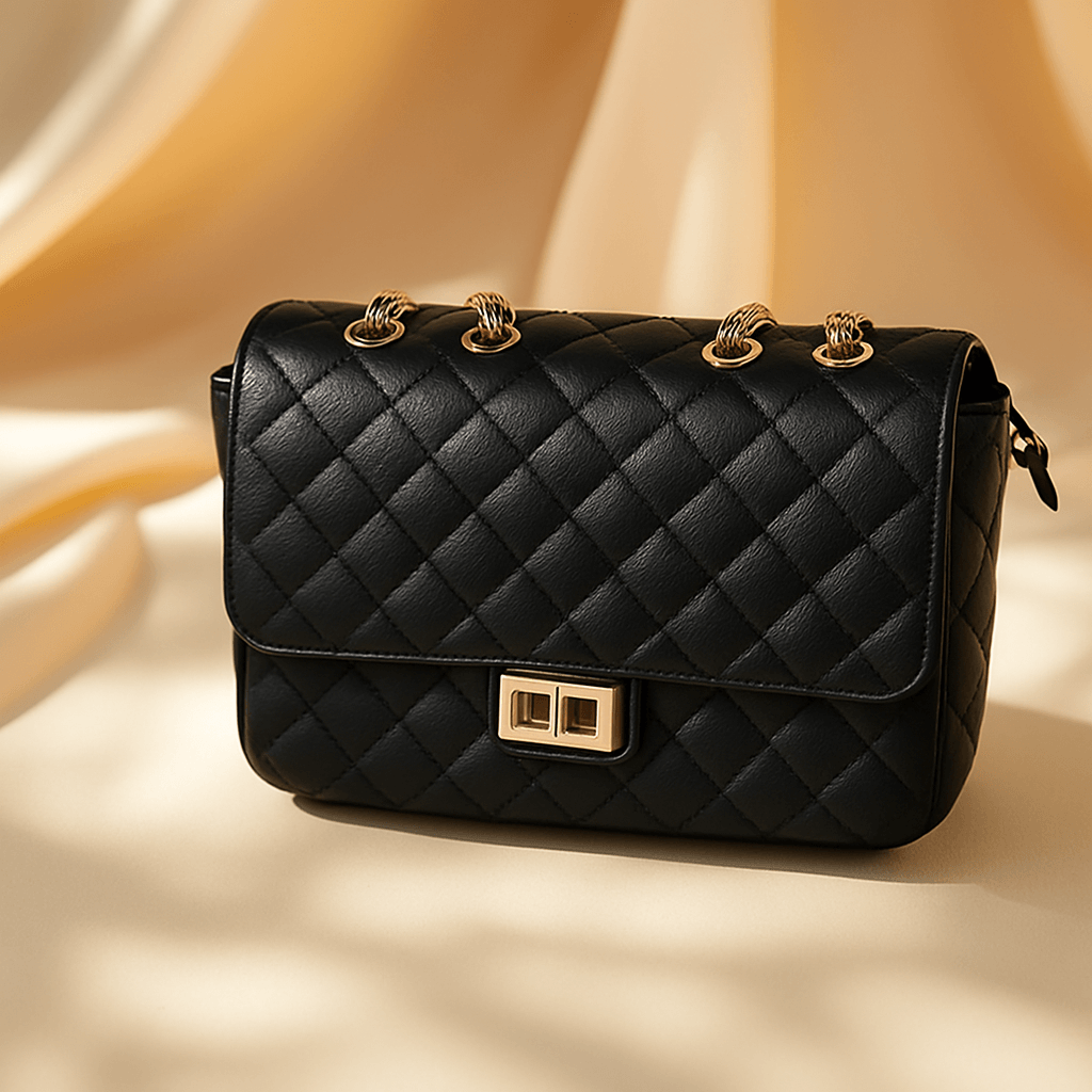 Klassische Umhängetasche mit Kettenriemen