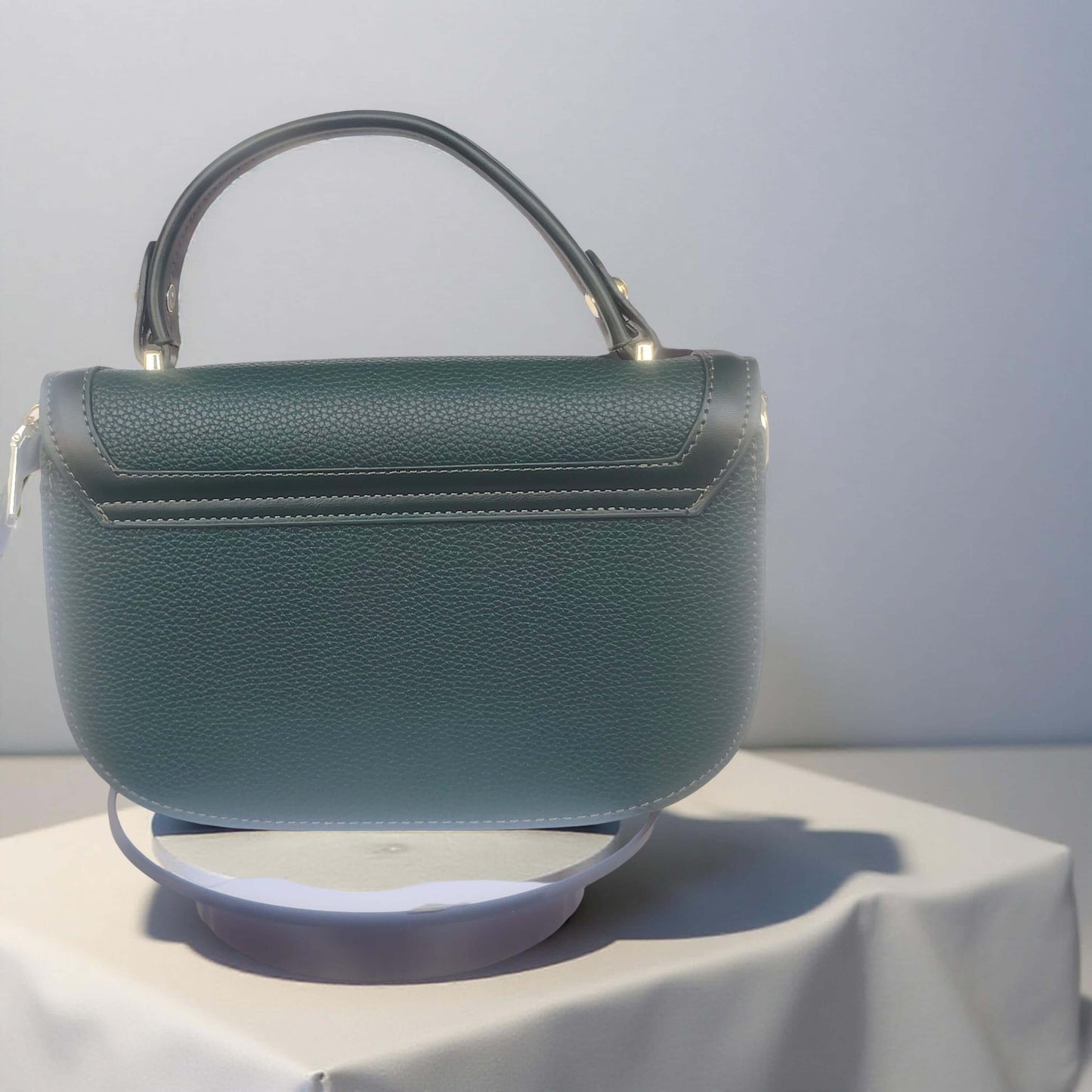 Elegante Umhängetasche mit goldener Schnalle – in Grün, Blau, Bordeaux, Cognac & Beige